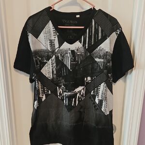 Guess Black Short Sleeve Tee with Graphic Design